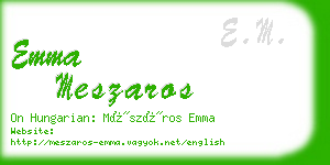 emma meszaros business card